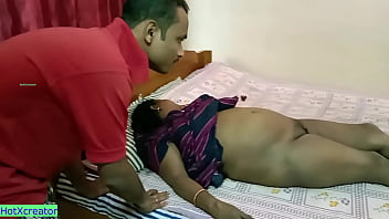 Sexy Indian housewife caught by thief in passionate encounter